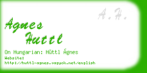 agnes huttl business card